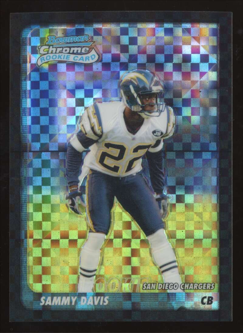 Load image into Gallery viewer, 2003 Bowman Chrome Xfractor Sammy Davis #212 San Diego Chargers /250 Image 1
