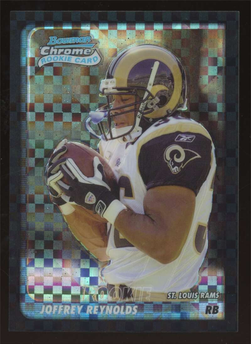 Load image into Gallery viewer, 2003 Bowman Chrome Xfractor Joffrey Reynolds #213 St Louis Rams /250 Image 1
