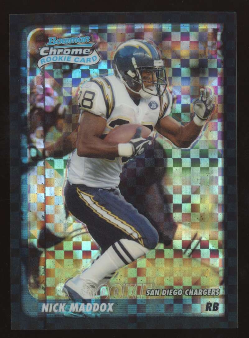 Load image into Gallery viewer, 2003 Bowman Chrome Xfractor Nick Maddox #216 San Diego Chargers /250 Image 1
