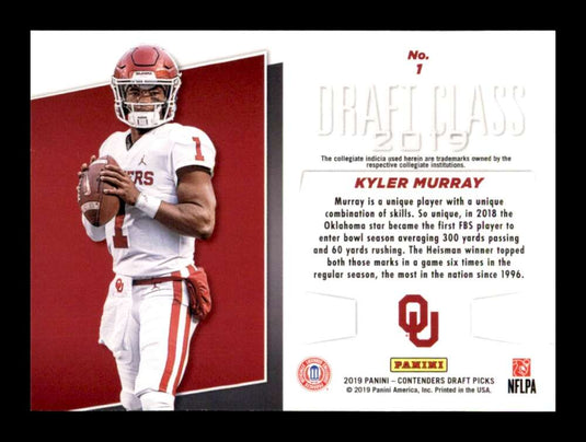 2019 Panini Contenders Draft Class Kyler Murray