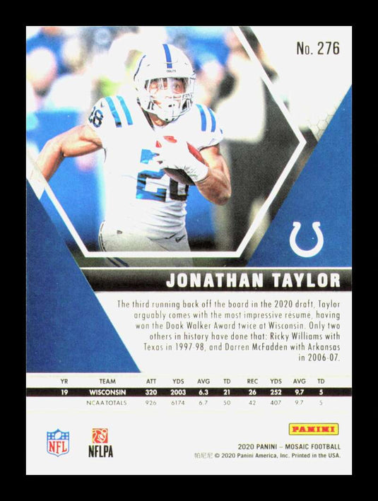 2020 Panini Mosaic Jonathan Taylor