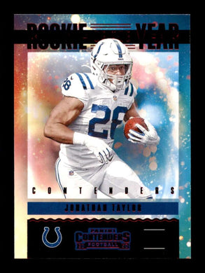 2020 Panini Contenders Rookie of the Year Contenders Ruby Jonathan Taylor 