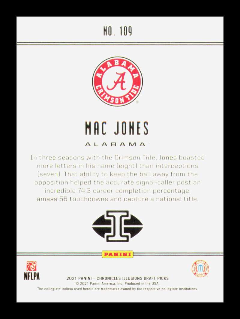 Load image into Gallery viewer, 2021 Panini Chronicles Draft Illusions Pink Mac Jones #109 Alabama Rookie RC Image 2
