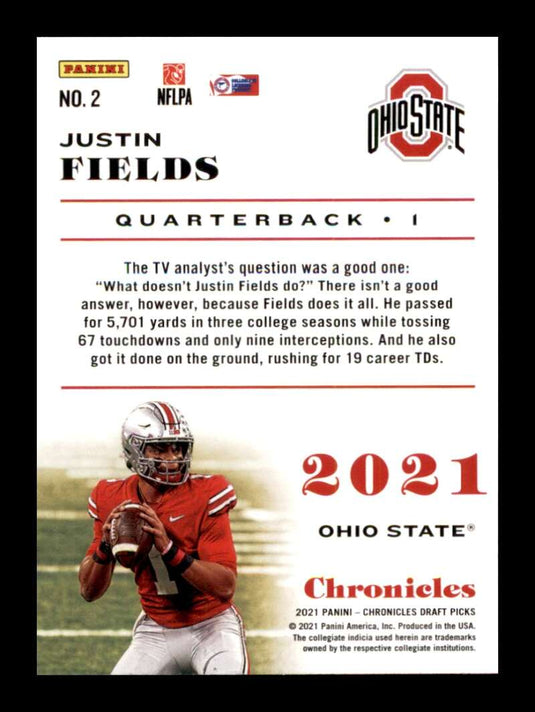 2021 Panini Chronicles Draft Justin Fields