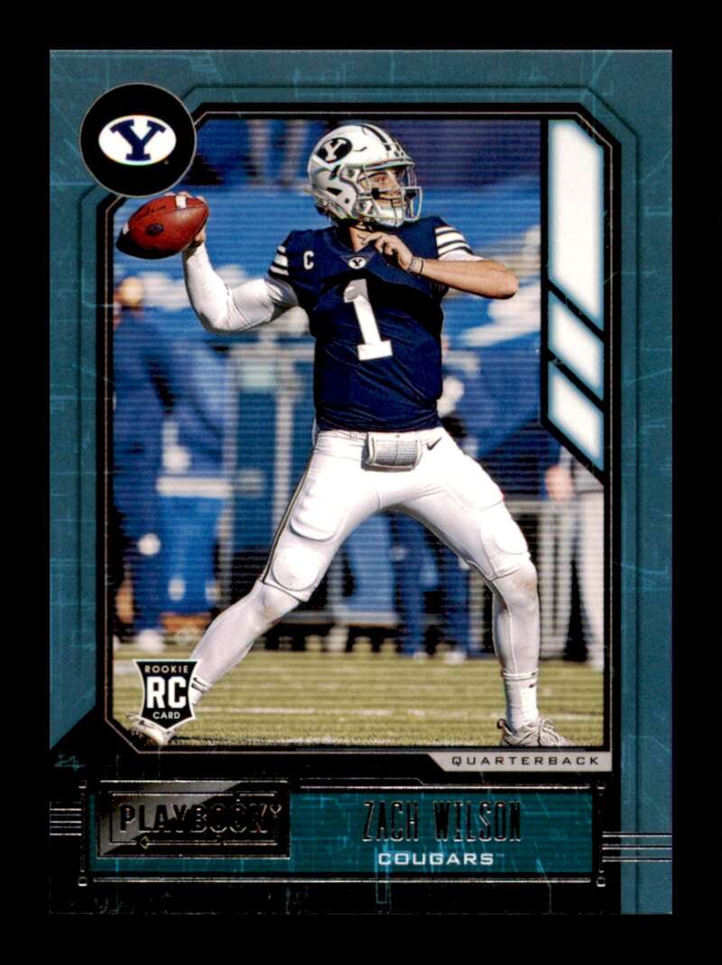 Load image into Gallery viewer, 2021 Panini Chronicles Draft Playbook Zach Wilson #335 BYU Cougars Rookie RC  Image 1
