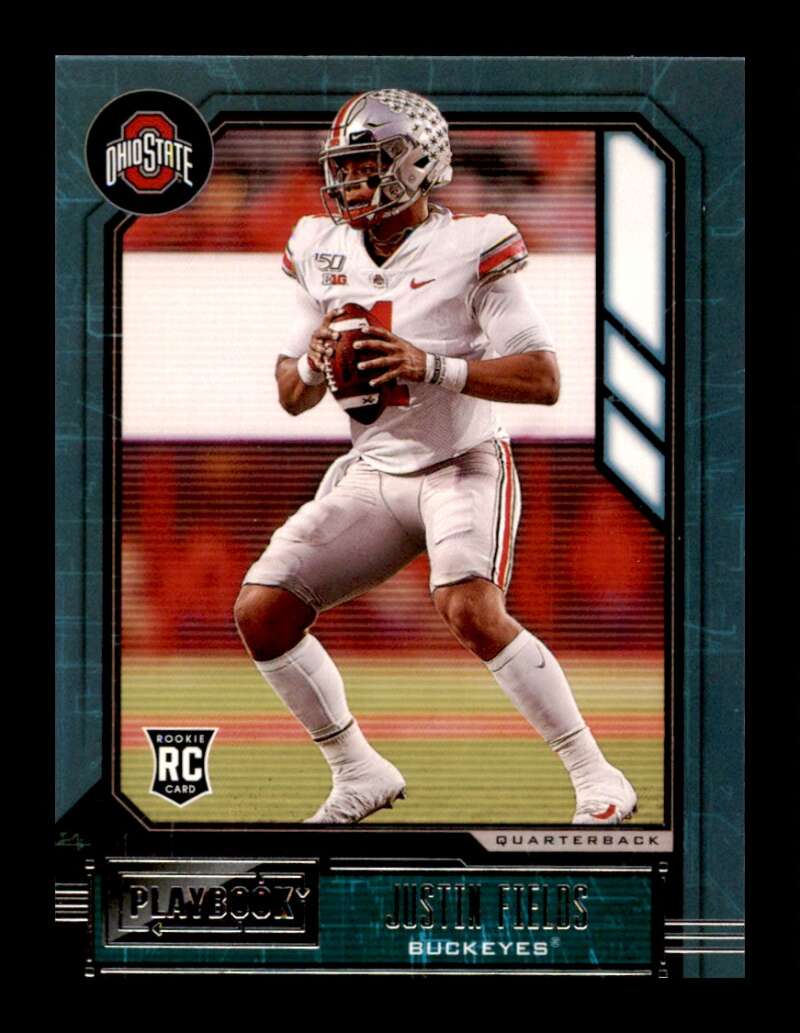 Load image into Gallery viewer, 2021 Panini Chronicles Draft Playbook Justin Fields #333 Ohio State Buckeyes Rookie RC  Image 1
