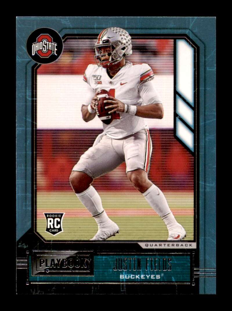 Load image into Gallery viewer, 2021 Panini Chronicles Draft Playbook Justin Fields #333 Ohio State Buckeyes Rookie RC  Image 1
