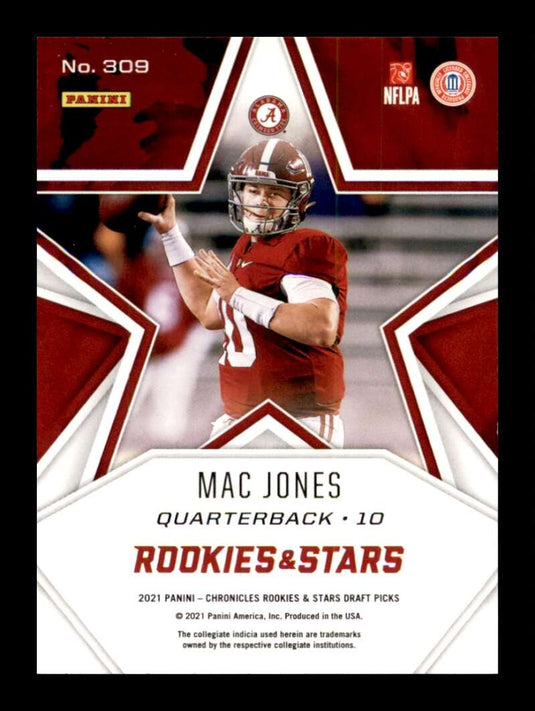 2021 Panini Chronicles Draft Rookies &amp; Stars Mac Jones