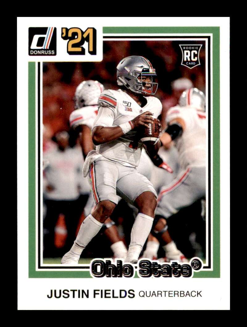 Load image into Gallery viewer, 2021 Panini Chronicles Draft Donruss Retro Justin Fields #33 Ohio State Buckeyes Rookie RC  Image 1
