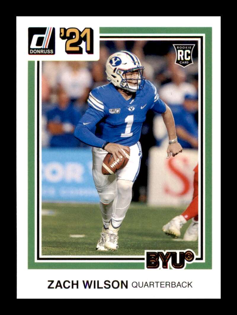 Load image into Gallery viewer, 2021 Panini Chronicles Draft Donruss Retro Zach Wilson #35 BYU Cougars Rookie RC  Image 1
