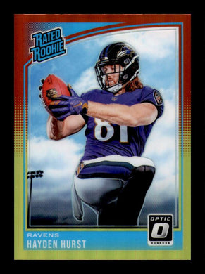 2018 Donruss Optic Red Yellow Prizm Hayden Hurst 