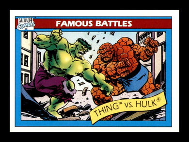 1990 Impel Marvel Universe Thing vs. Hulk 
