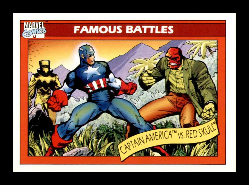 Load image into Gallery viewer, 1990 Impel Marvel Universe Captain America vs. The Red Skull #97 NM OR BETTER Image 1
