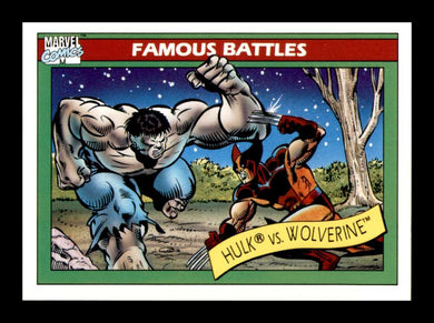 1990 Impel Marvel Universe The Hulk vs. Wolverine 