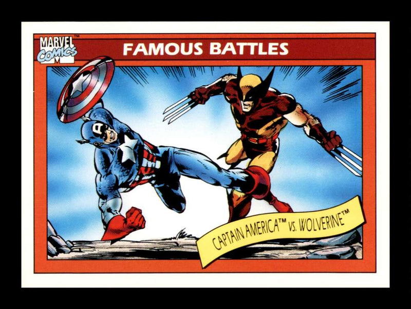 Load image into Gallery viewer, 1990 Impel Marvel Universe Captain America vs. Wolverine #115 NM OR BETTER Image 1
