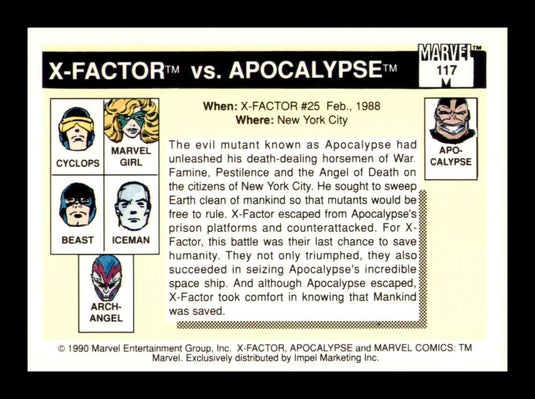 1990 Impel Marvel Universe X-Factor vs. Apocalypse