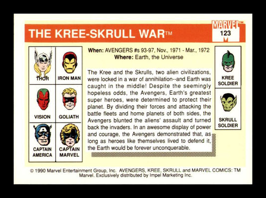 1990 Impel Marvel Universe The Kree-Skrull War
