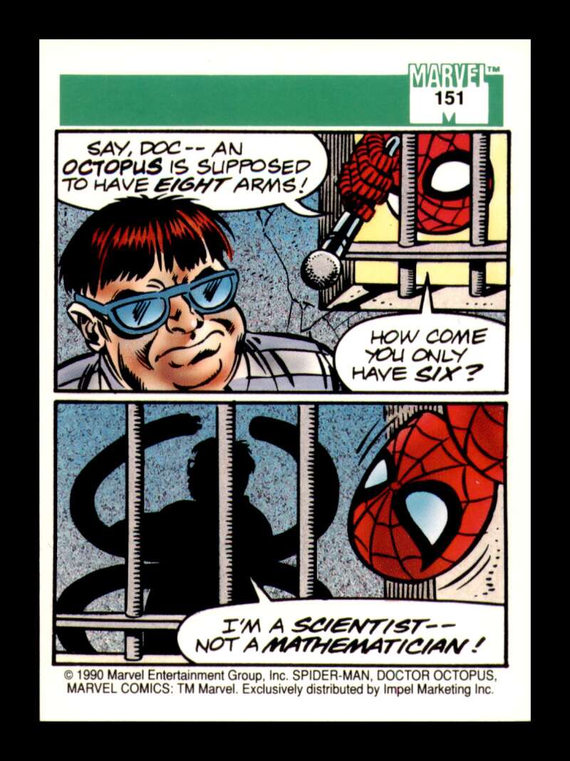 Load image into Gallery viewer, 1990 Impel Marvel Universe Spider-Man Presents: Doctor Octopus #151 NM OR BETTER Image 2
