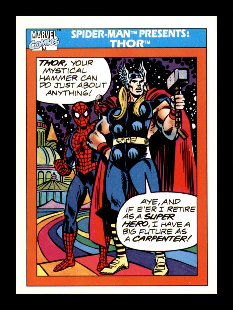 Load image into Gallery viewer, 1990 Impel Marvel Universe Spider-Man Presents: Thor #154 NM OR BETTER Image 1
