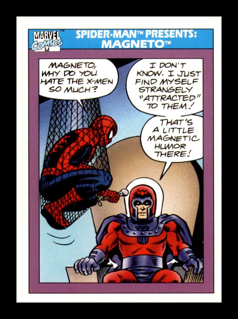 Load image into Gallery viewer, 1990 Impel Marvel Universe Spider-Man Presents: Magneto #156 NM OR BETTER Image 1
