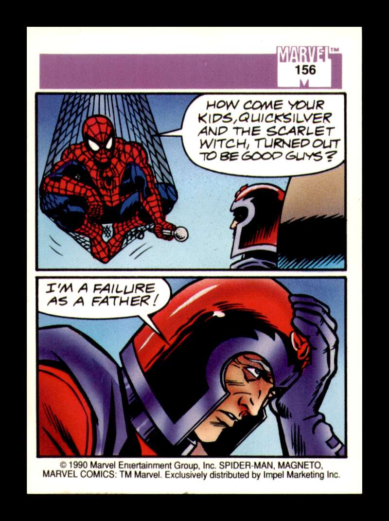 Load image into Gallery viewer, 1990 Impel Marvel Universe Spider-Man Presents: Magneto #156 NM OR BETTER Image 2
