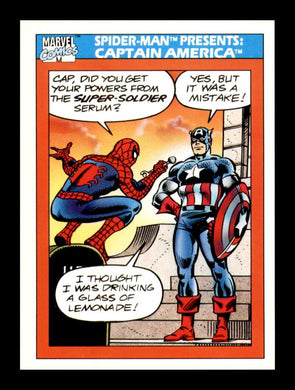 1990 Impel Marvel Universe Spider-Man Presents Captain America 