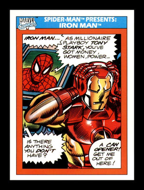 1990 Impel Marvel Universe Spider-Man Presents: Iron Man 