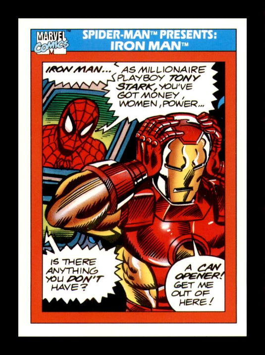 1990 Impel Marvel Universe Spider-Man Presents: Iron Man