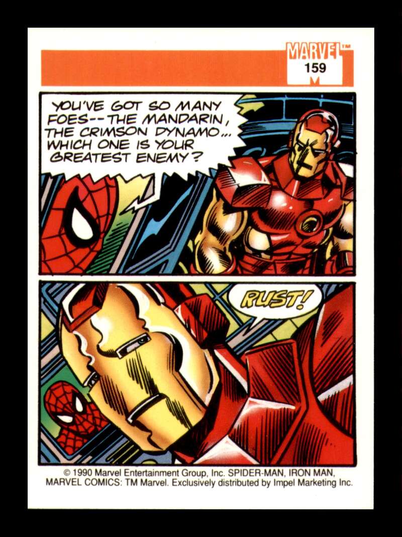 Load image into Gallery viewer, 1990 Impel Marvel Universe Spider-Man Presents: Iron Man #159 NM OR BETTER Image 2
