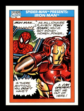 1990 Impel Marvel Universe Spider-Man Presents: Iron Man 