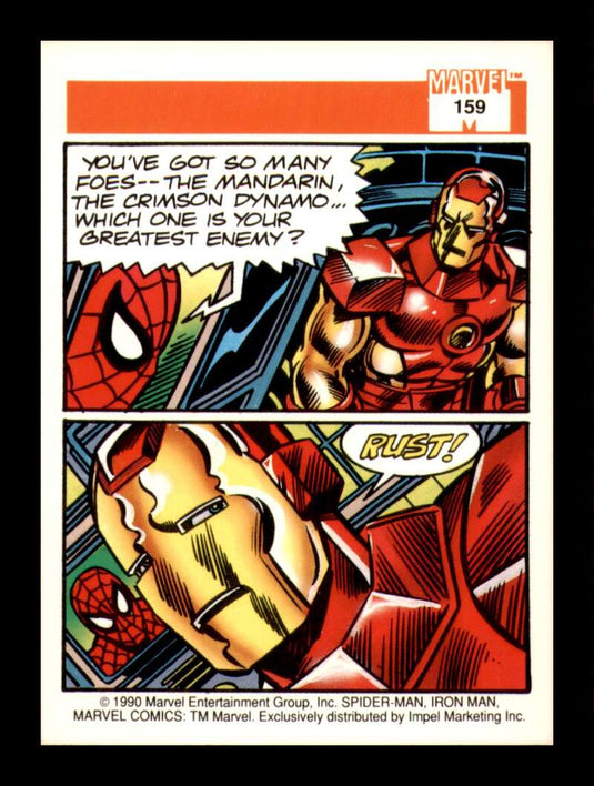 1990 Impel Marvel Universe Spider-Man Presents: Iron Man