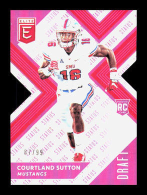 2018 Panini Elite Draft Status Purple Die Cut Variaton Courtland Sutton 