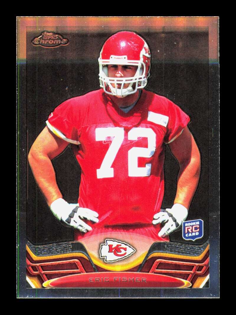 Load image into Gallery viewer, 2013 Topps Chrome Eric Fisher #166 Kansas City Chiefs Rookie RC  Image 1
