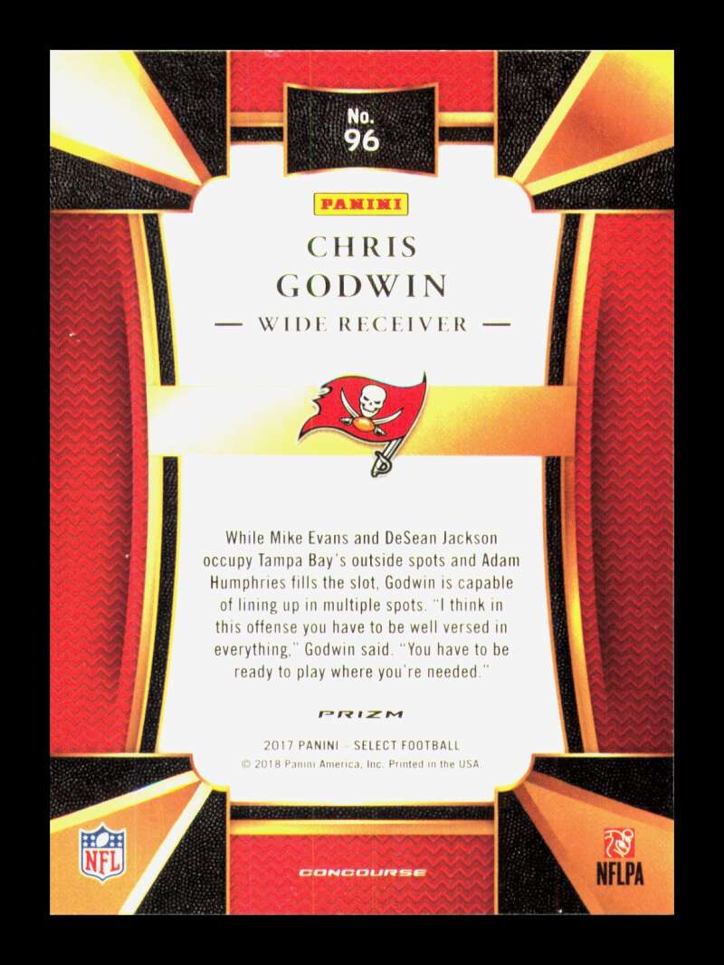 Load image into Gallery viewer, 2017 Panini Select Chris Godwin #96 Tampa Bay Buccaneers Rookie RC  Image 2
