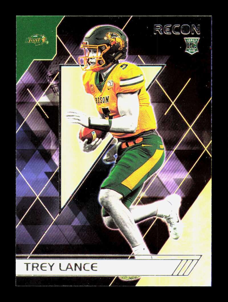 Load image into Gallery viewer, 2021 Panini Chronicles Draft Recon Green Trey Lance #134 North Dakota State Bison Rookie RC Image 1
