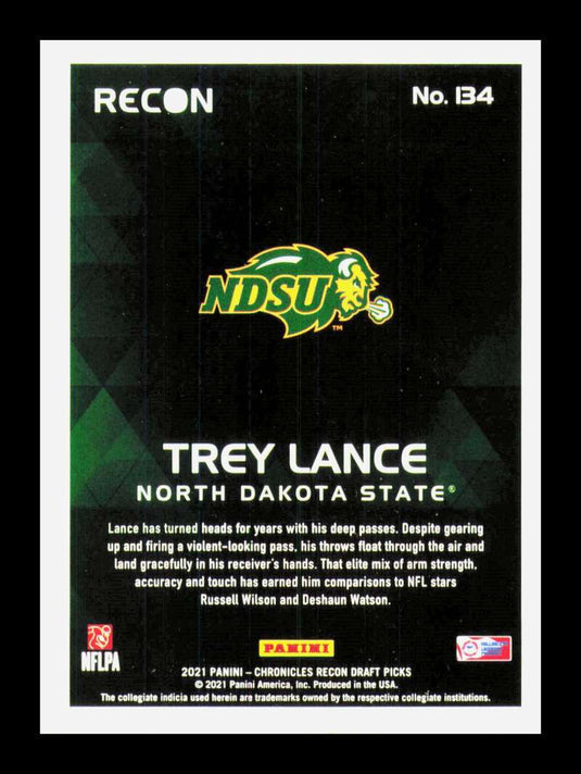 2021 Panini Chronicles Draft Recon Green Trey Lance