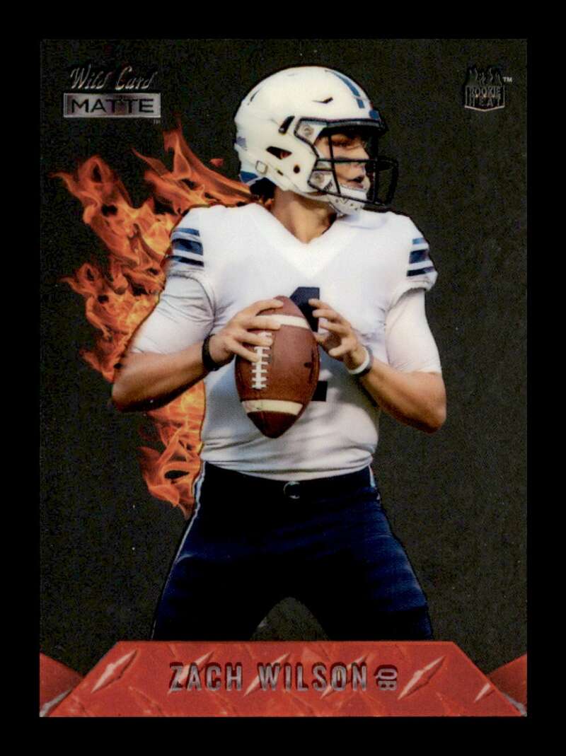 Load image into Gallery viewer, 2021 Wild Card Matte Rookie Heat Zach Wilson #MRHR-5 BYU Cougars Rookie RC Image 1
