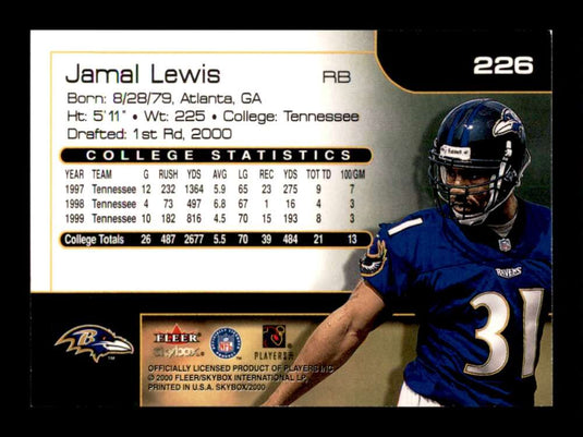 2000 SkyBox Jamal Lewis