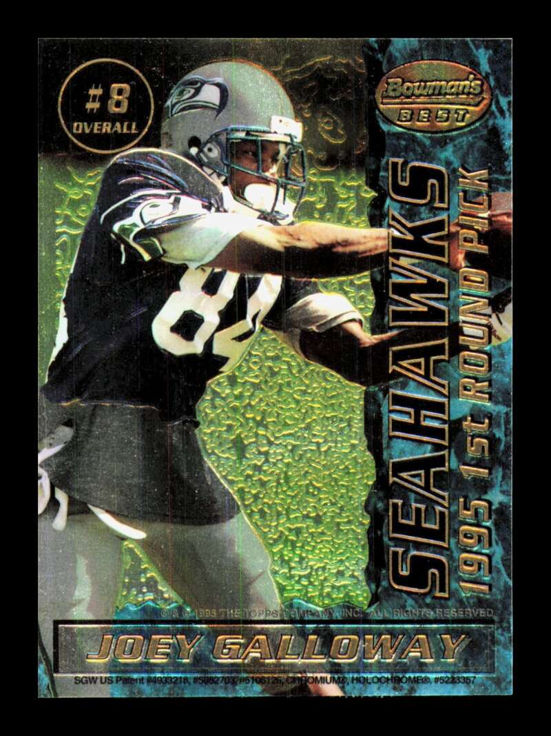 Load image into Gallery viewer, 1995 Bowman&#39;s Best Mirror Image Sam Adams Joey Galloway #8 Seattle Seahawks Rookie RC  Image 1
