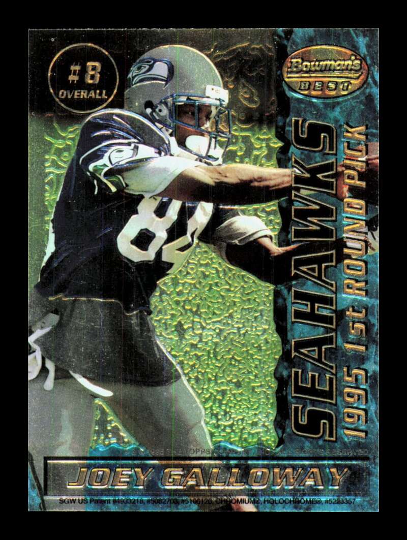 Load image into Gallery viewer, 1995 Bowman&#39;s Best Mirror Image Sam Adams Joey Galloway #8 Seattle Seahawks Rookie RC  Image 1
