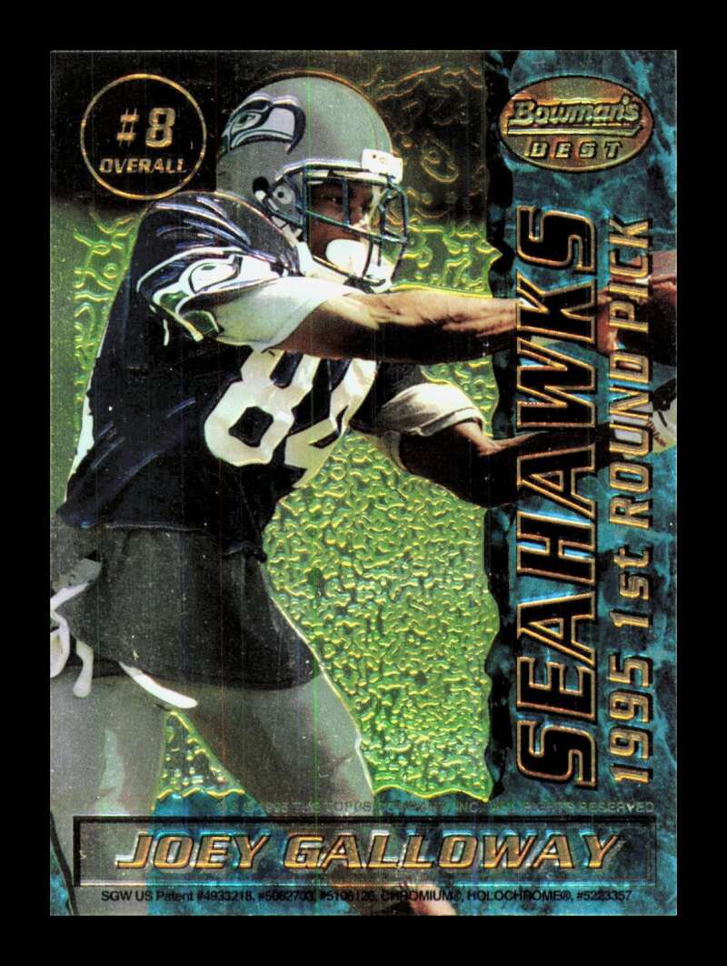 Load image into Gallery viewer, 1995 Bowman&#39;s Best Mirror Image Sam Adams Joey Galloway #8 Seattle Seahawks Rookie RC  Image 1
