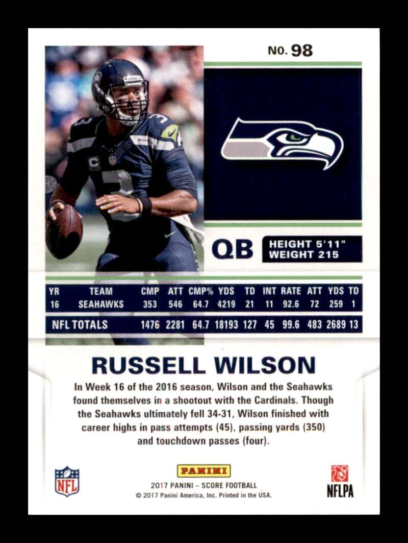 Load image into Gallery viewer, 2017 Score Russell Wilson #98 Seattle Seahawks  Image 2
