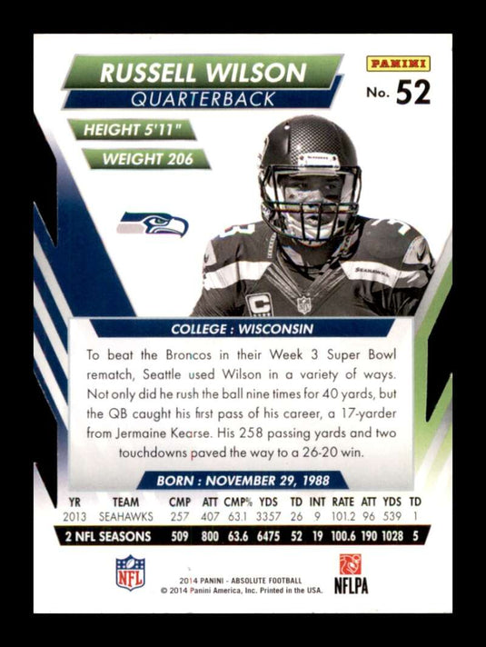 2014 Panini Absolute Russell Wilson 