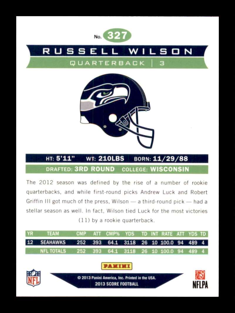 Load image into Gallery viewer, 2013 Score Future Franchise Russell Wilson #327 Seattle Seahawks  Image 2
