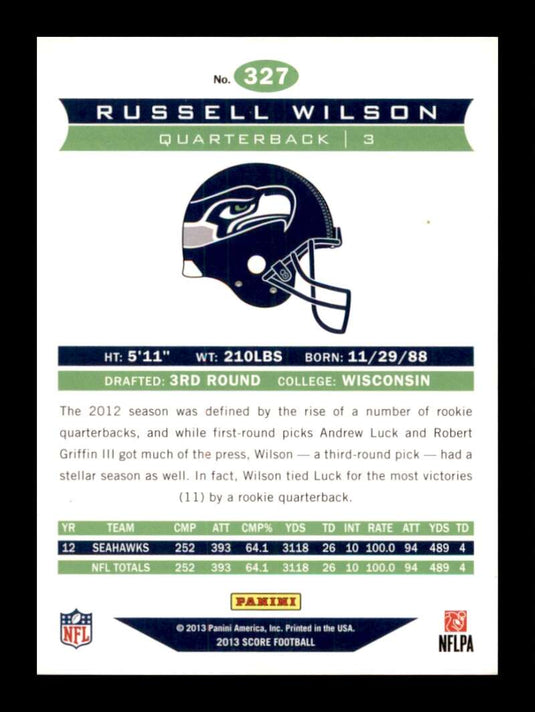 2013 Score Future Franchise Russell Wilson