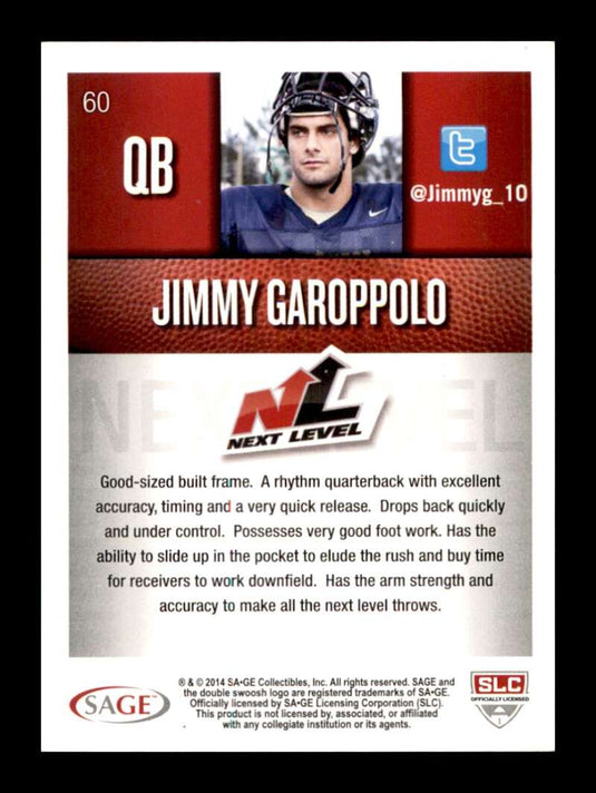 2014 SAGE Hit Jimmy Garoppolo 