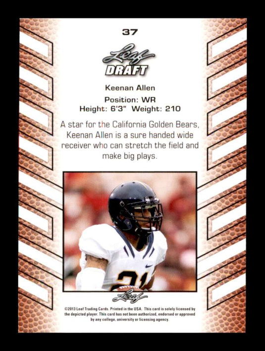 2013 Leaf Draft Keenan Allen 