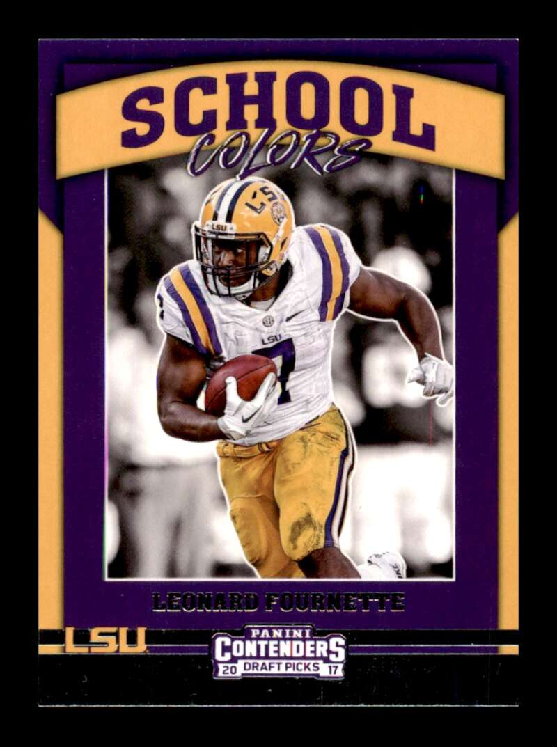 Load image into Gallery viewer, 2017 Contenders Draft School Colors Leonard Fournette #2 LSU Tigers Rookie RC Image 1
