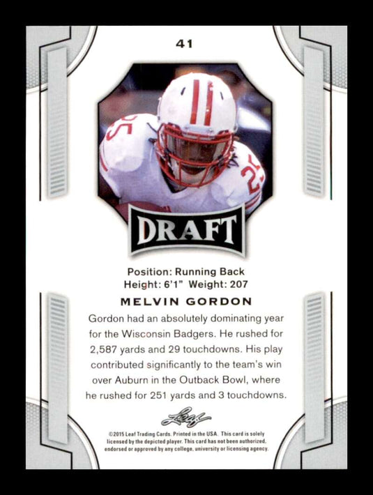 2015 Leaf Draft Melvin Gordon