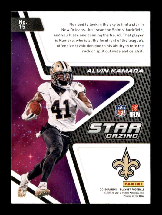 2019 Panini Playoff Star Gazing Alvin Kamara 